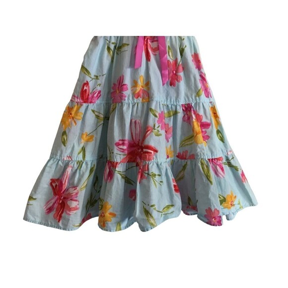 Jona Michelle Dress Toddler Size 4 T Sleeveless Dress Floral Blue Pink - Picture 4 of 6